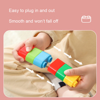 Ruixinqi 60/180/300 pièces, jouets en plastique DIY, blocs de construction de train, briques, ensembles de blocs de construction ABS pour enfants