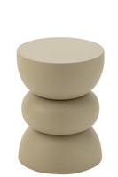 Table d'appoint unique - Métal - Taupe mat - Parfaite pour l'intérieur et l'extérieur, table d'appoint, table de chevet