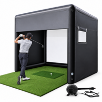 Enceinte de simulation de golf gonflable personnalisée, installation en 6 minutes, simulateur de golf portable avec écran d'impact 4K pour divertissement en extérieur