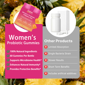 Gummies Probiotiques Végétaux pour Femmes + Hamamélis pour le Soutien Quotidien et le Bien-être Intime Féminin - Product Image 4