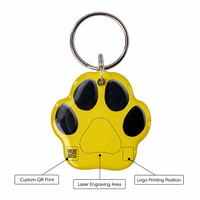 Etiqueta de Identificación para Mascotas con Código QR Impreso Personalizado, Etiqueta de Nombre para Mascotas de Resina Epoxi RFID, Etiqueta de Llavero Grabada