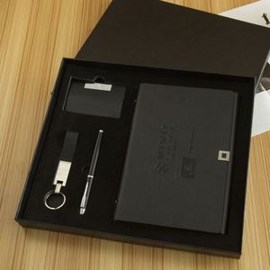 Design Wholesale <b>Personalized</b> Custom Pu Leather <b>Keychain</b> Promotion Luxury Gift Set for Office Employees Souvenir Business Gifts - Product Image 4