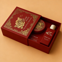 Caja de Regalo para Perfumes y Cosméticos, con Logotipo en Relieve, Reciclable, de Cartón Rígido, con Esponja para Perfume y Crema Facial