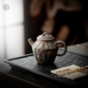 Petite théière en céramique style Wabi Sabi avec filtre à boule, pour une seule portion, rétro, à tenir à la main, pour la maison, le bureau ou la cérémonie du thé. - Product Image 4