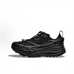 Baskets Chunky en Maille à Lacets Noires, Bout Rond, Semelle Extérieure en Caoutchouc Respirante, Chaussures de Marche Toutes Saisons - Product Image 1