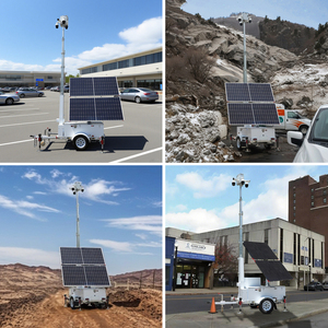 2025 New Solution Solar Surveillance CCTV Tower OEM Mobile Solar CCTV Security Trailer Off-grid CCTV Surveillance - Product Image 5