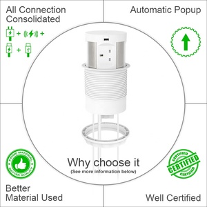 Boîte de table de conférence USB, portable, avec chargeur sans fil et chargeur USB - Product Image 6