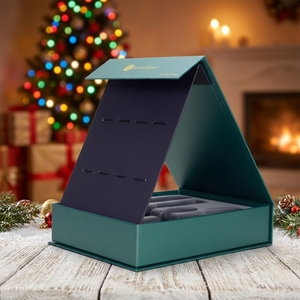 Boîte en papier rigide à fermeture magnétique de luxe personnalisée pour flacon de parfum avec emballage de boîte, noir mat, estampage or, boîte cadeau cosmétique - Product Image 3