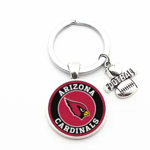 Gantungan kunci tim kelas berat Logo Arizona Cardinals kustom kualitas tinggi gantungan kunci tim MLB NCAA NBA