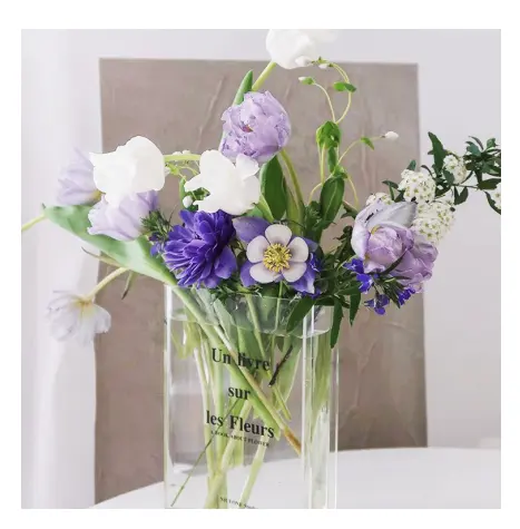 Indoor Clear Modern Decor Masion Custom Gift Glass Acrylic Flower Vase For Wedding Centerpiece Home
