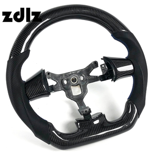 Volant de direction personnalisé en cuir perforé et fibre de carbone pour <span class=keywords><strong>Chevrolet</strong></span> Corvette C6 ZR1 <span class=keywords><strong>ZL1</strong></span> 2004 2005 2006 2007 - Product Image 2