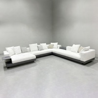 Terbaru Berbentuk L Sofa Ruang Tamu Sofa Modular Furniture dengan Desain Italia Pabrik Sejak Tahun 2008