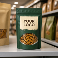 Emballage de café réutilisable sur mesure, pochette écologique à fermeture éclair, sac à café en plastique biodégradable avec fenêtre