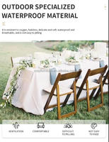 Chaises pliantes en bois massif durables pour mariages et banquets - Qualité commerciale, empilables, écologiques, pour écoles, villas, ateliers