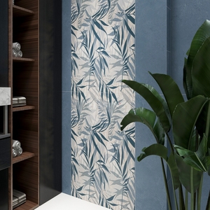 Piastrelle in Porcellana con Design Classico Italiano, Motivo Floreale in Rilievo, Effetto Marmo Opaco Rustico per Balconi, Pareti e Pavimenti del <span class=keywords><strong>Bagno</strong></span> - Product Image 1