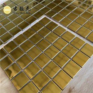 Prix bon marché 2 pouces carrelage <span class=keywords><strong>de</strong></span> mosaïque en porcelaine or carrelage <span class=keywords><strong>de</strong></span> mosaïque en céramique hôtel chauve-souris carrelage mural - Product Image 2