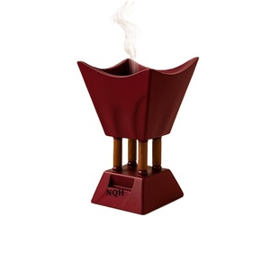 Brûleur à Bakhoor en résine époxy de bois de qualité supérieure |   Diffuseur d'encens Oud artisanal de luxe |   Mubkhar d'aromathérapie moderne pour la décoration de la maison - Product Image 1