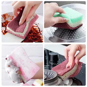 High Density Porous Sponge Scouring Pad Kitchen Cleaning Pots Pans Brush Magic Sponge Dishes Washing Sponge