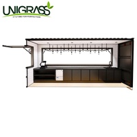 Conception extérieure préfabriquée détachable de luxe moderne 20Ft 10Ft Cafe Bar Container Coffee Shop