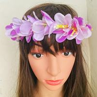 Kain bunga Headleis buatan bunga Plumeria Pulau Frangipani Tiare Hibiscus Headband menari pesta aksesoris
