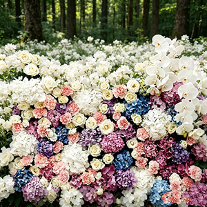 Fondo de pared de rosas de lujo para recepciones de bodas de alta gama y decoración de banquetes formales - Product Image 1