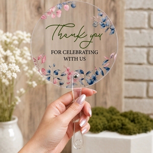 Abanicos de Boda con Flores Rosas, Recuerdos para Invitados de la Fiesta de Novia, Abanicos de Mano, Regalo para Damas de Honor en Bodas de Verano, Recuerdos para Ceremonias al Aire Libre - Product Image 6
