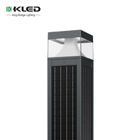 Lampe solaire carrée à 4 faces pour pelouse, étanche IP65, double couleur, éclairage extérieur pour jardin et allée