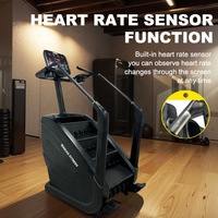 Equipo de Fitness Comercial en Oferta, Escaladora con Pantalla de Teclado y Sensor de Ritmo Cardíaco para Gimnasio y Ejercicio