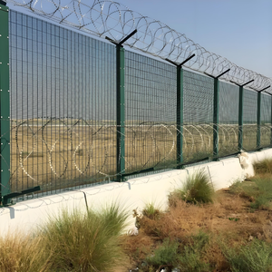 Clôture de sécurité pour aéroport 3/4 Panneau de clôture en métal incurvé Clôture anti-escalade pour prison-Matériau de protection de sécurité à haute résistance - Product Image 5