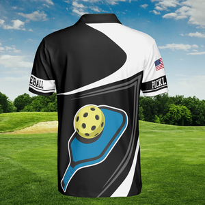 Chemise polo à manches courtes pour homme, nouvelle conception, haute qualité, impression numérique, polyester, t-shirt de pickleball - Product Image 4