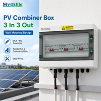 Boîtier de Combinaison Solaire 3 Entrées 3 Sorties DC 500V 600V IP65 avec Disjoncteur DC et Porte-Fusible SPD