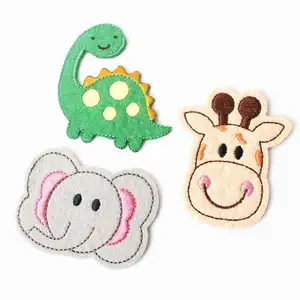 Sew On Custom Cute Animal Logo Felt Fabric Embroidery Patches for Kids