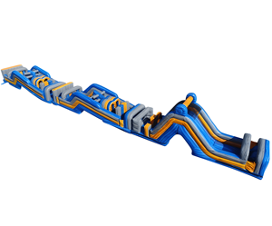 Pista <span class=keywords><strong>de</strong></span> Obstáculos Inflable <span class=keywords><strong>de</strong></span> PVC Grande, Estilo Competitivo, Azul y Amarillo, para Actividades <span class=keywords><strong>de</strong></span> Team Building al Aire Libre, Diversión y Entretenimiento - Product Image 4
