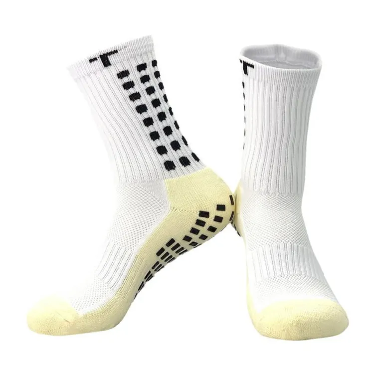 Meias com logotipo personalizado antiderrapantes, meias para futebol atlética esportiva e futebol antiderrapantes