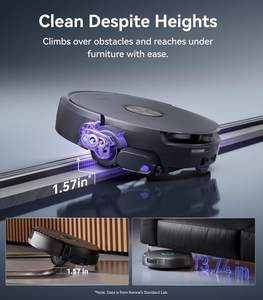 Smart Home Flow2 Robotic Vacuum <b>Mop</b> 212f Hot Water Flowwash Self Clean 12n Scrub Anti Empty Cleaner Rv2401+as2402 Self-<b>cleaning</b> - Product Image 3