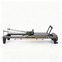 Reformer de Pilates portable coréen importé de haute qualité, noir, pour entraînement de fitness en studio