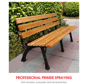 Longs moules de banc de parc en béton avec cadre en acier en fonte pour une utilisation en plein air dans le patio de la salle de sport - Product Image 3