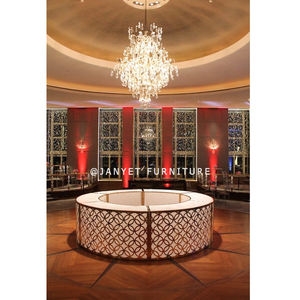 Luxury Gold Hotel Wedding Party Modular <span class=keywords><strong>Outside</strong></span> Cocktail Counter Bar Round per eventi - Product Image 4