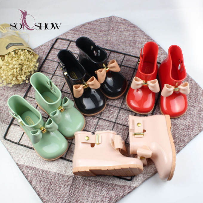 Детские милые резиновые сапоги с принтом на заказ, сапоги из ПВХ для детей