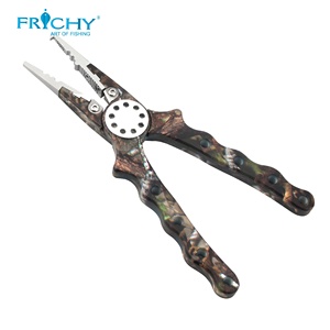 X12A-6 spécial fini sur la surface anneaux fendus lignes de coupe manchons à <span class=keywords><strong>sertir</strong></span> avec gaine et lanière <span class=keywords><strong>pince</strong></span> de pêche en aluminium - Product Image 1