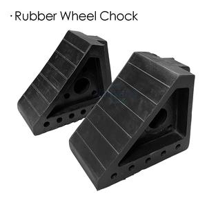 Cales de roue robustes en caoutchouc massif pour camions, camping-cars et remorques, avec poignée, vente en gros - Product Image 1