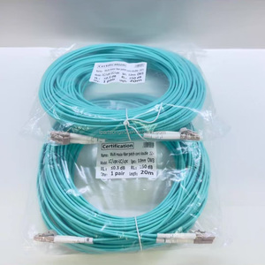 Cable de Fibra Óptica con Cubierta LSZH, 20 Metros de Longitud, Multimodo, LC a LC, Cable de Conexión de Fibra Óptica OM3 de Doble Núcleo para Redes de Fibra - Product Image 5
