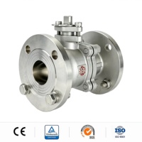 Vanne à boisseau sphérique sanitaire en acier inoxydable à bride, résistante à la corrosion, 1/2 pouce, PN40, pour conduites et bassins d'eau