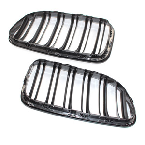 Parrilla delantera doble de BMW en negro brillante de plástico ABS para las series 6 F06 F12 F13 de 2012-2016. - Product Image 2