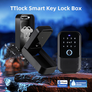 IP65 Waterproof Outdoor Wall Mount Zinc Alloy Smart Key Storage <b>Lock</b> <b>Box</b> With TTlock App Fingerprint Passcode IC Card Key Unlock - Product Image 1
