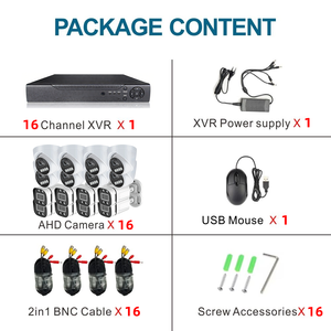 ชุดกล้องวงจรปิด TSEye 16CH 5MP AHD DVR XVR พร้อมระบบตรวจจับความเคลื่อนไหว ภาพสีเต็มรูปแบบในเวลากลางคืน สำหรับบ้าน ระบบอนาล็อก OEM - Product Image 3