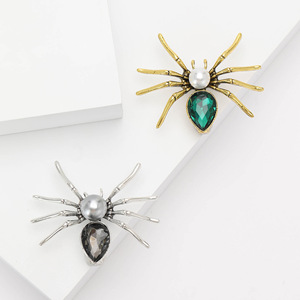 Broches de Cristal con Forma de Araña, Aleación Plateada, Accesorio de Joyería para Mujer, para Fiestas - Product Image 5