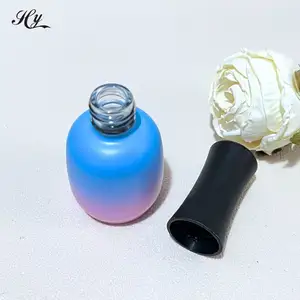 Hanya Lege Luxe Glas Tweekleurige Spray Gradiënt Nagellak Fles Doorzichtige Fles Aangepaste Kleur Cosmetica Met Borsteldop 10Ml