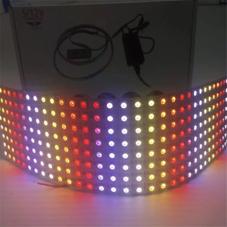 WS2812 Panel Layar Fleksibel 16X16, Led Matrix RGBW Rgb Tampilan Dot Matrix 3D Lampu LED Matrix A102c Led 256Leds
