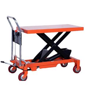 Meja angkat hidrolik, meja angkat Manual dengan rol hidrolik - Product Image 4